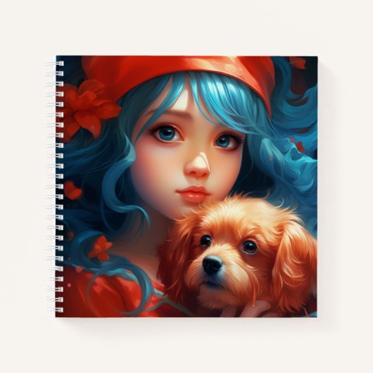 Carnet -Fille et son chien -2 ノートブック (正面)