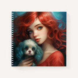 Carnet -Fille et son chien -3 ノートブック