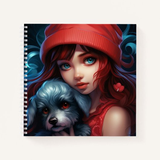 Carnet -Fille et son chien -5 ノートブック (正面)