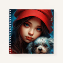 Carnet -Fille et son chien -6