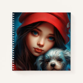 Carnet -Fille et son chien -6 ノートブック