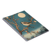 Carnet Moonlit Bird on Blossom Branch Notebook ノートブック (右側)