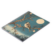 Carnet Moonlit Bird on Blossom Branch Notebook ノートブック (左側)