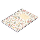 Carnet motif floral pastel ノートブック (左側)