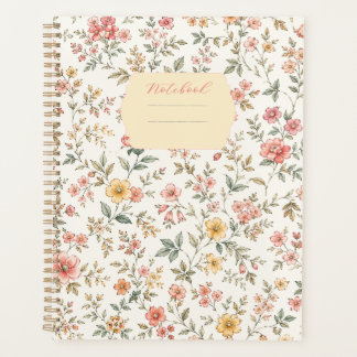 Carnet motif floral pastel プランナー手帳