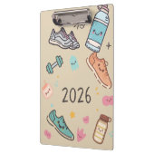 Carnet Sport 2026 – かわいいスポーツ手帳 クリップボード (左)