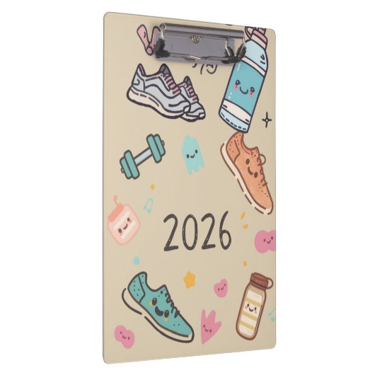 Carnet Sport 2026 – かわいいスポーツ手帳 クリップボード (右)