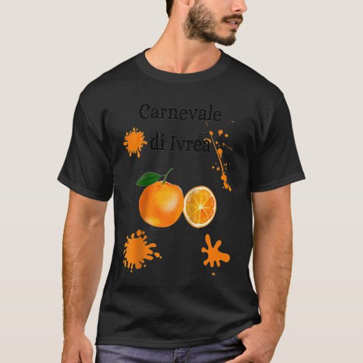 Carnevale di Ivrea Orange Festival Carnival Italy Tシャツ (正面)