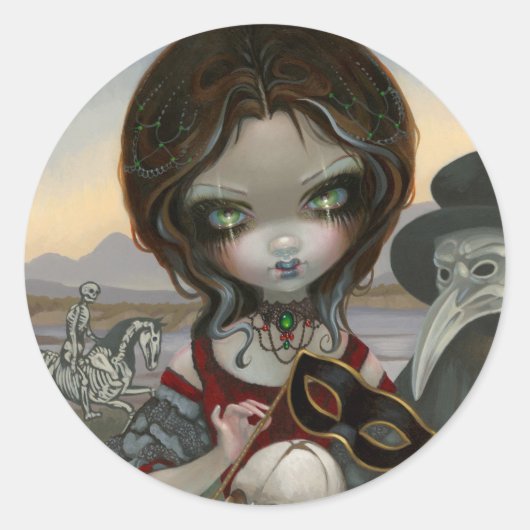 "Carnevale di Morte"ステッカー ラウンドシール (正面)