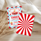 Carnival Birthday Invitation, Circus Invitation  招待状