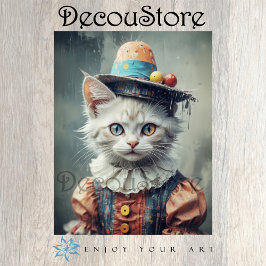 Carnival Cat Decoupage 薄葉紙