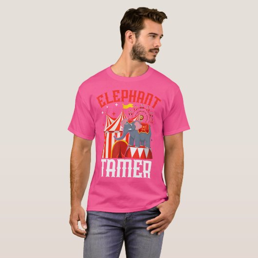 Carnival Circus Animal Trainer Ringmaster Elephant Tシャツ (正面フル)