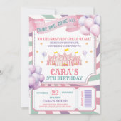 Carnival Circus Birthday Party  招待状 (正面)