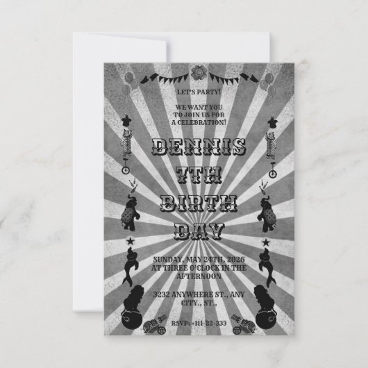 Carnival festival black and white セーブザデート (正面)