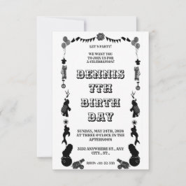 Carnival festival black and white セーブザデート