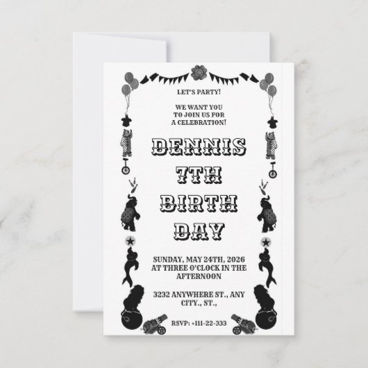 Carnival festival black and white セーブザデート (正面)