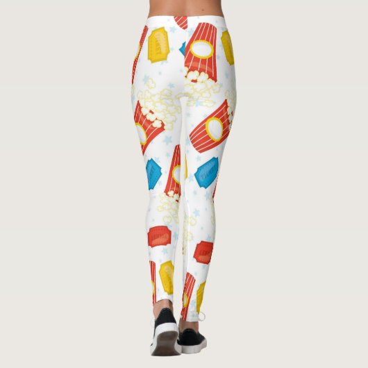 Carnival Fun: Popcorn & Ticket Print Leggings レギンス (裏面)