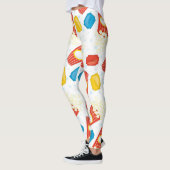 Carnival Fun: Popcorn & Ticket Print Leggings レギンス (左)