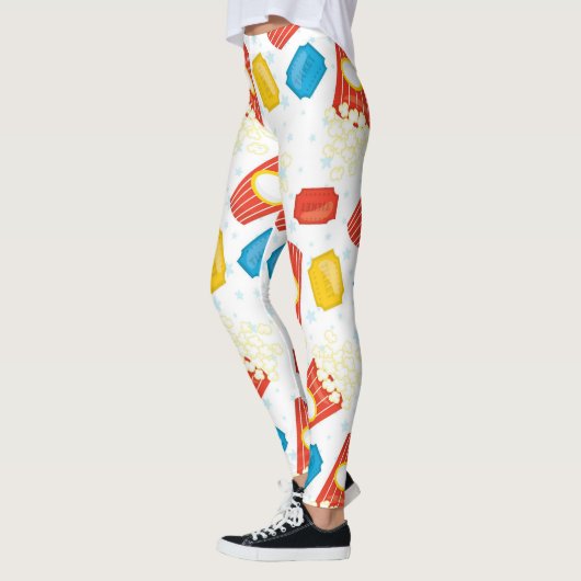 Carnival Fun: Popcorn & Ticket Print Leggings レギンス (左)