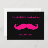 Carnival Girls Productions Mustache ポストカード (正面/裏面)