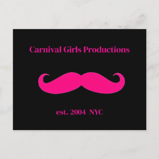 Carnival Girls Productions Mustache ポストカード