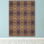 Carnival Glass Grass With Orange Mold Fungus tiled キャンバスプリント (インサイチュ (ウッドフロア))