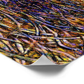 Carnival Glass Grass With Orange Mold Fungus tiled ポスター (角)