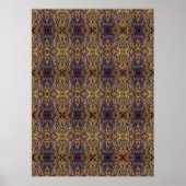 Carnival Glass Grass With Orange Mold Fungus tiled ポスター (正面)