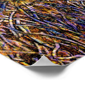 Carnival Glass Grass With Orange Mold Fungus tiled ポスター (角)