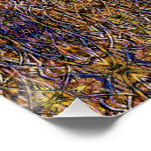 Carnival Glass Grass With Orange Mold Fungus tiled ポスター (コーナー)