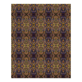 Carnival Glass Grass With Orange Mold Fungus tiled ポスター