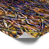 Carnival Glass Grass With Orange Mold Fungus tiled ポスター (角)