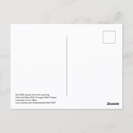 Carnival Glass With Orange Mold Fungus tiled ポストカード (裏面)
