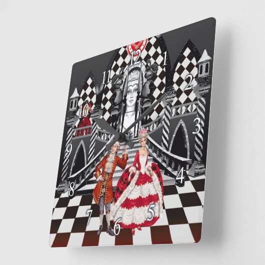 Carnival in a Magical land スクエア壁時計 (傾斜)