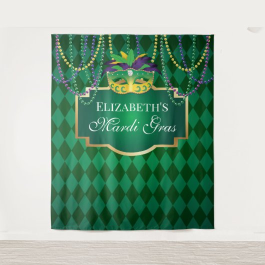 Carnival Mardi Gras Backdrop banner party タペストリー (正面)