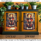 Carnival Noir Autumn Mad Hatter DW8AF Decoupage 薄葉紙