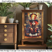 Carnival Noir Autumn Mad Hatter DW8BF Decoupage 薄葉紙