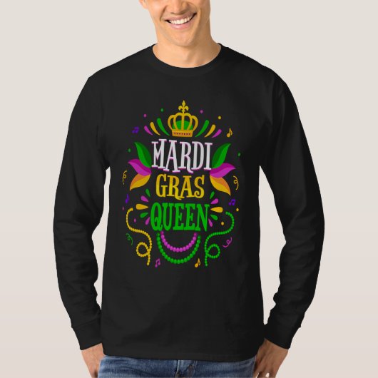 Carnival Party Confetti Outfit  Mardi Gras Queen C Tシャツ (正面)