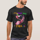 Carnival Party Flamingo Mardi Gras Tシャツ (正面)