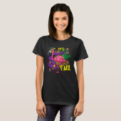 Carnival Party Gift Idea Flamingo Mardi Gras Tシャツ (正面フル)