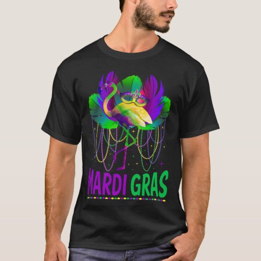 Carnival Party  Idea Flamingo Mardi Gras Tシャツ (正面)