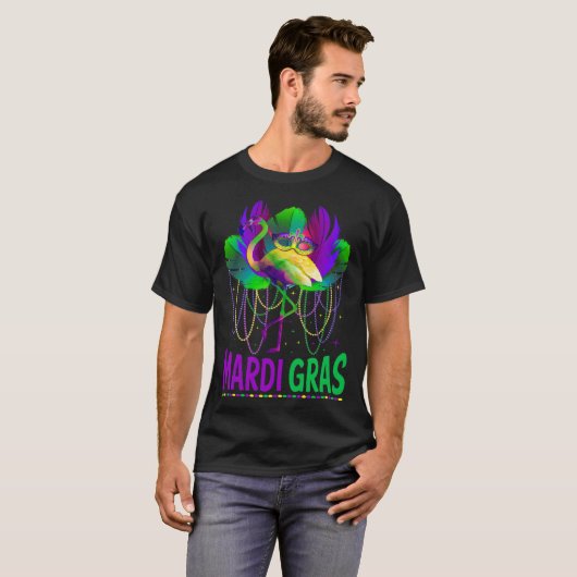 Carnival Party  Idea Flamingo Mardi Gras Tシャツ (正面フル)