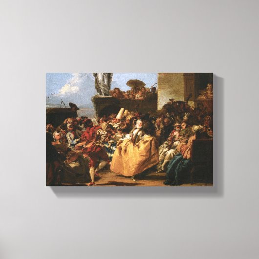 Carnival Scene – Giovanni Domenico Tiepolo キャンバスプリント (正面)
