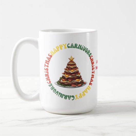 Carnivore Christmas Mug コーヒーマグカップ (左)