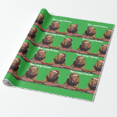 carnivore lion Christmas holiday Wrapping Paper ラッピングペーパー (アンロールド)