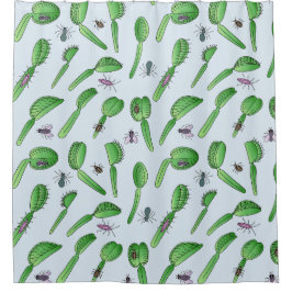 Carnivoren blau シャワーカーテン