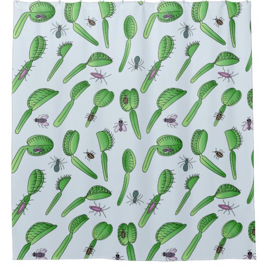 Carnivoren blau シャワーカーテン (正面)