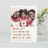 CAROLカラフルキュート新年のクリスマスおもしろい後期 シーズンカード (スタンド正面)