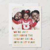 CAROLクリーム可愛い新年のクリスマスおもしろい後期 シーズンカード (正面)