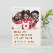 CAROLクリーム可愛い新年のクリスマスおもしろい後期 シーズンカード (スタンド正面)